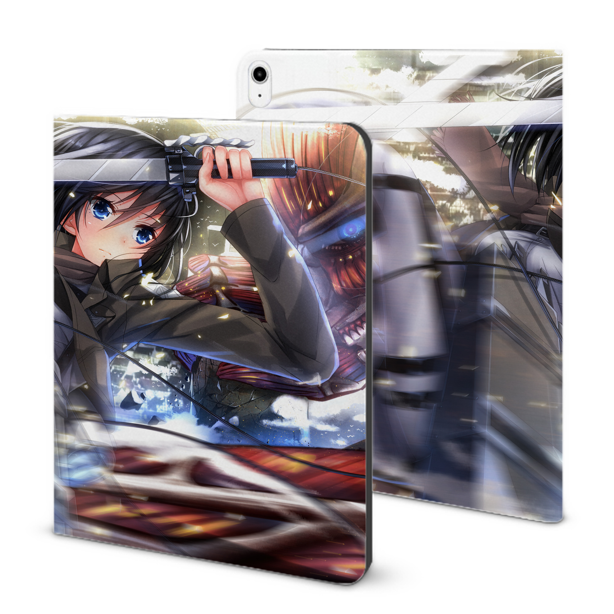 （画像用） 進撃の巨人 Attack on Titan IPadケース ペンホルダー付き ブックスタイルデザイン